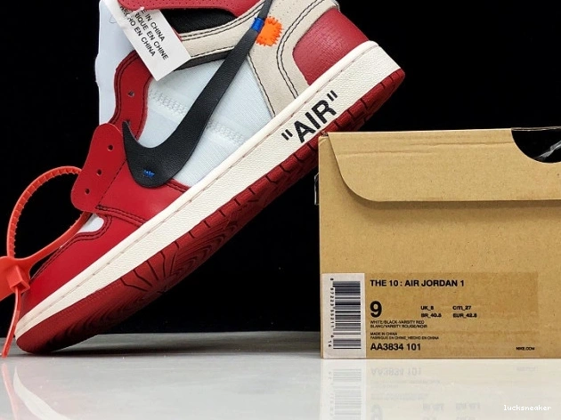 Cheap LUCY Off-White Retro 1 Air Ten AA3834-101 The Chicago Jordan 0812